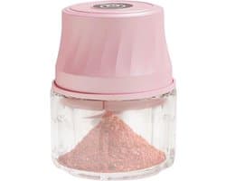Mini Keukenmachine - Keuken Snijder - Maaltijd Voorbereiding - Draadloos Oplaadbaar - 350ml Capaciteit - Roze