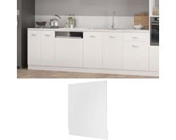 Vaatwasserpaneel - Keukenfront - Keuken Integratie - Hoogwaardig Hout - 59.5 x 3 x 67 cm - Wit