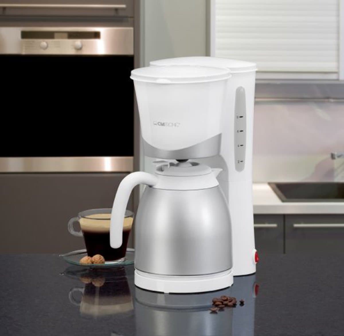 Clatronic KA 3327 - Koffiezetapparaat - Thermoskan -wit — afbeelding 1