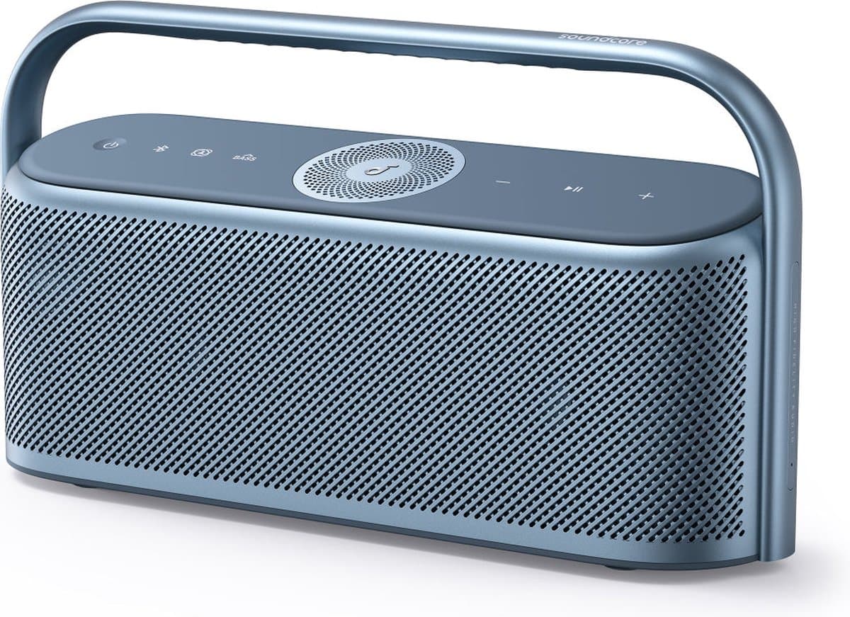 soundcore by Anker Motion X600 Draadloze Bluetooth Speaker - 50W Geluidsvermogen - Immersive Spatial Audio - 5 Drivers en 5 Versterkers - 12 Uur Speeltijd - IPX7 Waterdicht - USB-C Opladen - Blauw — afbeelding 1