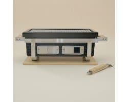 Samurai Grill - Rechthoekige Shichirin BBQ - Seizoenstunter - Tafelgrill - Hibachi - Japanse BBQ Grill - Keramische Yakitori Grill - Geschikt voor Binchotan Houtskool - 2 t/m 6 Personen - Grilloppervlakte 34 x 17,4 cm