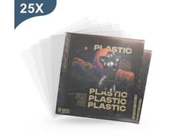 Amido® LP hoezen 25 stuks – Polyethyleen extra stevig - LP hoes - Vinyl hoes – VinylCare Essential ShieldSleeve Record Sleeves – LP beschermhoezen - Buitenhoezen voor standaard LP’s - 100 Micron