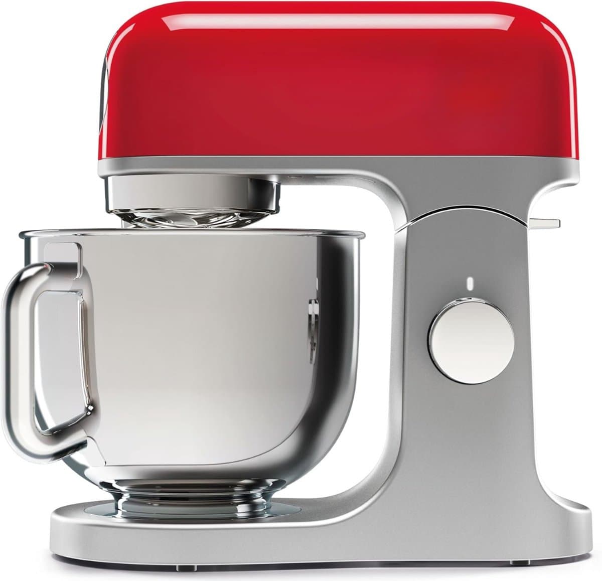 Nexvo® Mixer met Mengkom - Keukenmachine - Deegmixer - Inclusief Accessoires - RVS- Zilver/Rood - 39cm x 24cm x 36cm — afbeelding 1