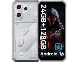 OSCAL MARINE 3 - Robuuste Smartphone - 4G - 24GB RAM - 128GB ROM - 6.56 inch - Robuuste Telefoon - Nachtzicht - Android 16 - NFC - GPS - Wit