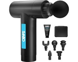 Sanbo Massage Gun Professioneel Prime - Incl. Massage Balsem - Met 5 Opzetstukken - Incl. Koffer - Massage Pistool - Massage Apparaat - Hyrox - Crossfit - Zwart