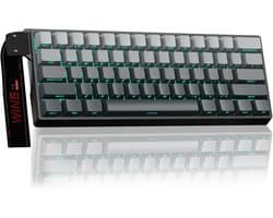 AULA WIN60 HE - 60% Bedraad RGB Gaming Toetsenbord - Hall Effect Rapid Trigger - Magnetische Toetsen - Gasket - Hot Swap - 8K Hz Polling Rate - QWERTY Toetsenborden - Zij Bedrukte toetsen - 61 Keys - Zwart Grijs