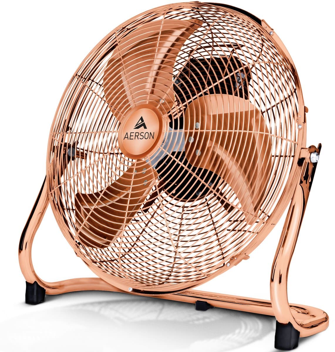 AERSON vloerventilator 50 cm | waaier met drie standen 120W | staande ventilator | hoge luchtstroom | robuuste metalen uitvoering | hellingshoek ca. 110 graden — afbeelding 1