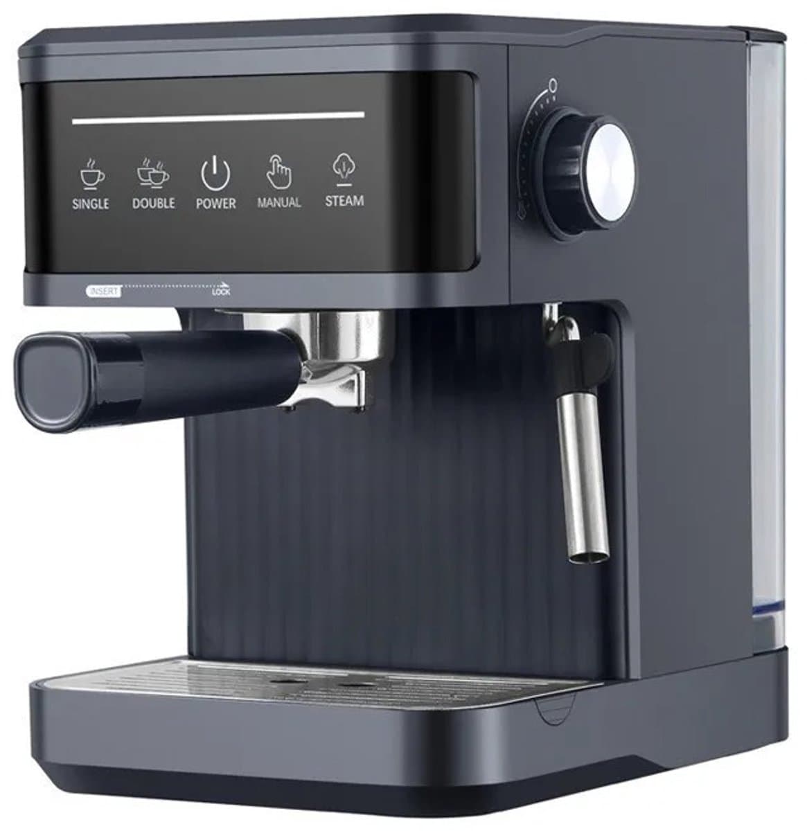 LUMÈ STORE Espressomachine – Koffiezetapparaat – Cappuccino Machine – Latte – Melkopschuimer – Semi Automatisch – 1,8L – Zwart — afbeelding 1