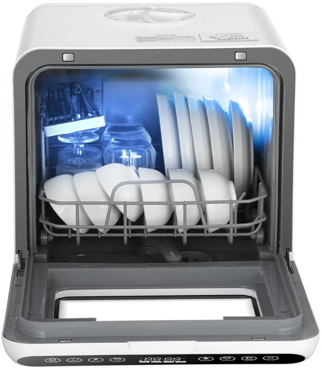 Deniva - Mini Vaatwasser - Vrijstaand - Kleine Vaatwasser - Draagbare Vaatwasser - Touch Screen - Met Waterreservoir - Tafelmodel — afbeelding 1