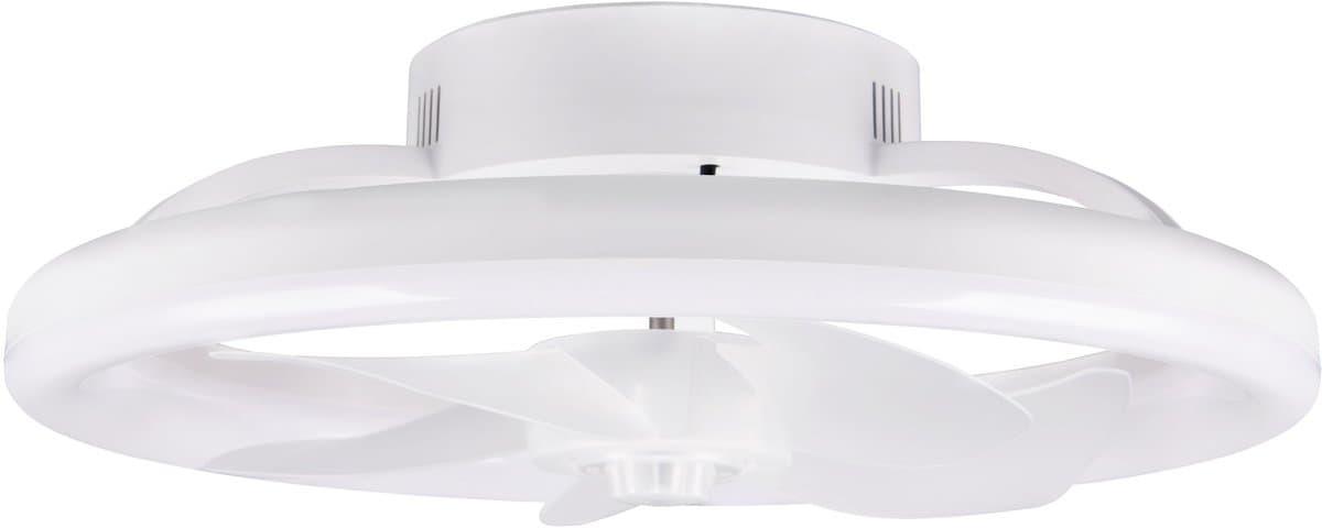 REALITY PAJALA - Ventilator - Wit mat - incl. 1x SMD 22 W - Afstandsbediening - Geintegreerde dimmer - Traploos instelbare lichtkleur - 3 snelheidsinstellingen - Geheugenfunctie via de afstandsbediening - Zomer- en wintermodus — afbeelding 1