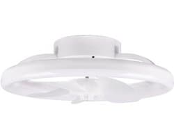 REALITY PAJALA - Ventilator - Wit mat - incl. 1x SMD 22 W - Afstandsbediening - Geintegreerde dimmer - Traploos instelbare lichtkleur - 3 snelheidsinstellingen - Geheugenfunctie via de afstandsbediening - Zomer- en wintermodus