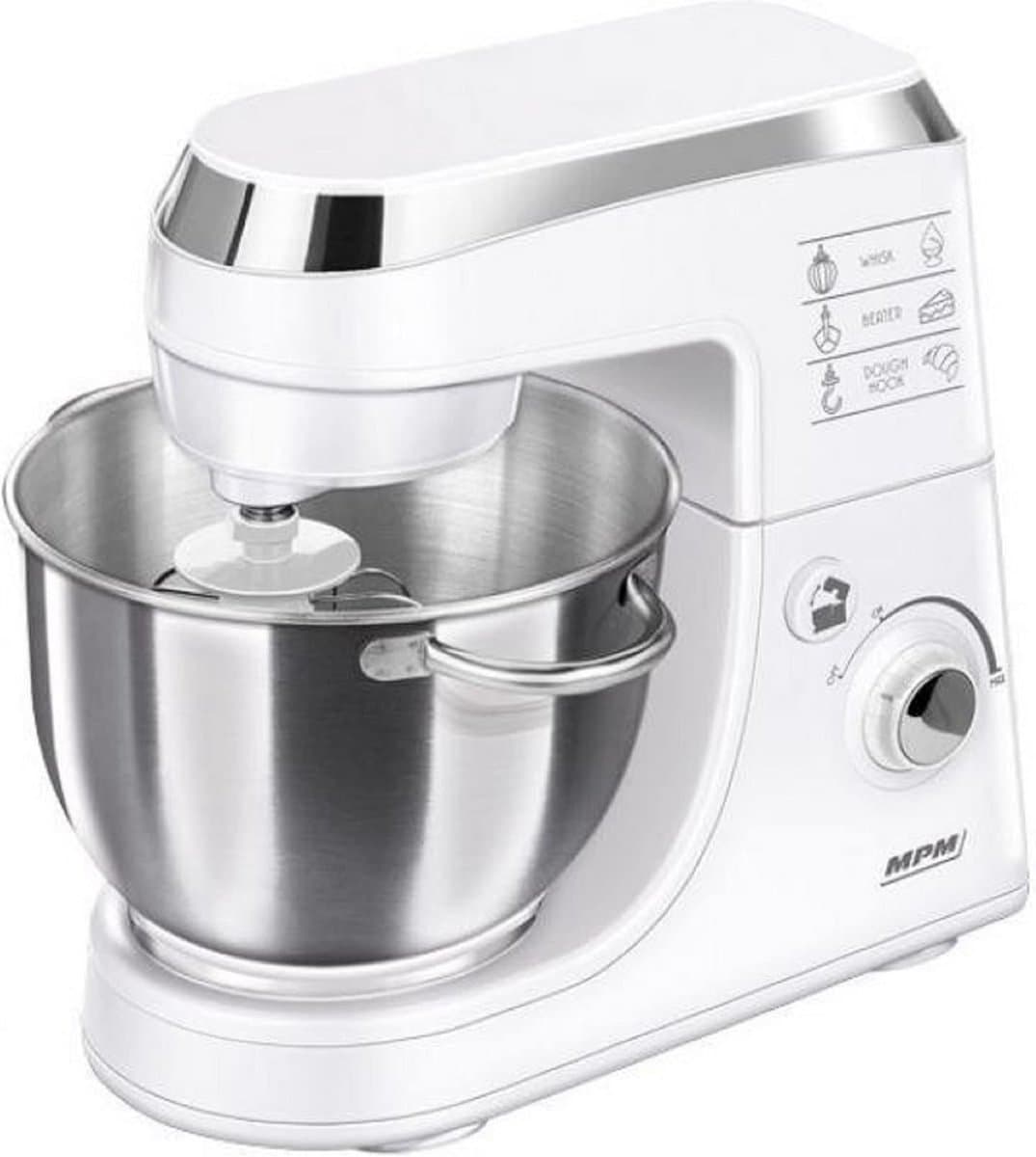 Professionele Keukenmachine met Planetaire Mixer, 1000W en 2 RVS/Kunststof Kommen (4.2L) — afbeelding 1