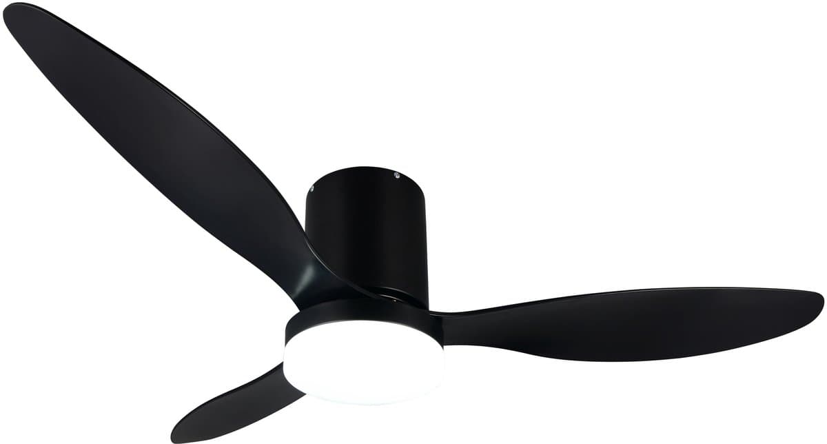 REALITY GÖTEBORG - Ventilator - Zwart mat - incl. 1x SMD 20 W - Afstandsbediening - Geintegreerde dimmer - Traploos instelbare lichtkleur - Dimbaar met schakelaar - Niet externe dimbaar - Geheugenfunctie - Zomer- en wintermodus - 6 snelheidsniveaus — afbeelding 1