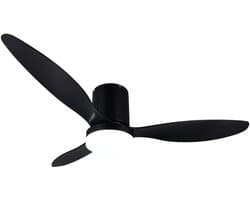 REALITY GÖTEBORG - Ventilator - Zwart mat - incl. 1x SMD 20 W - Afstandsbediening - Geintegreerde dimmer - Traploos instelbare lichtkleur - Dimbaar met schakelaar - Niet externe dimbaar - Geheugenfunctie - Zomer- en wintermodus - 6 snelheidsniveaus