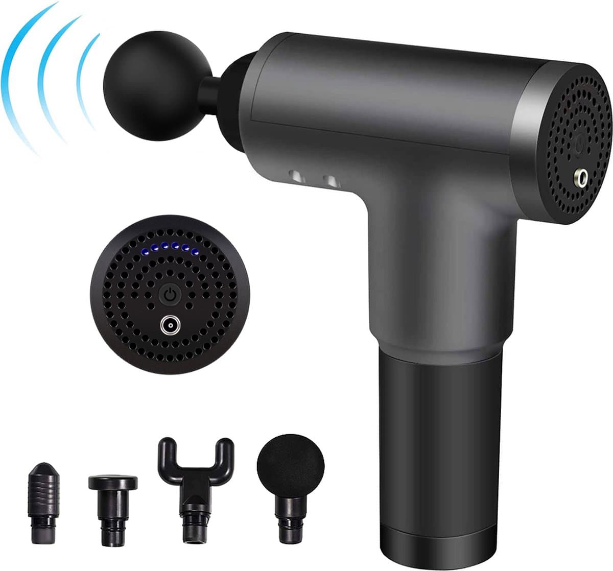 Mowa Massage gun - Massage pistool - Spier massage - Elektrisch - Ontspanning - Sport - Zwart — afbeelding 1