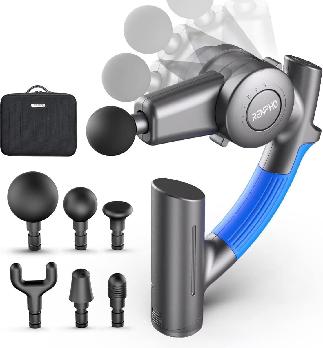 Massage Pistool - Verstelbare Arm - Diepe Weefsels - Ergonomisch Handvat - Draagbaar - Atleten - Pijnlijke Spieren Massage gun — afbeelding 1