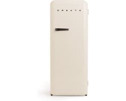 CREATE - Koelkast in retrostijl - Gebroken wit - Handvat Zwart - FRIDGE RETRO 281L