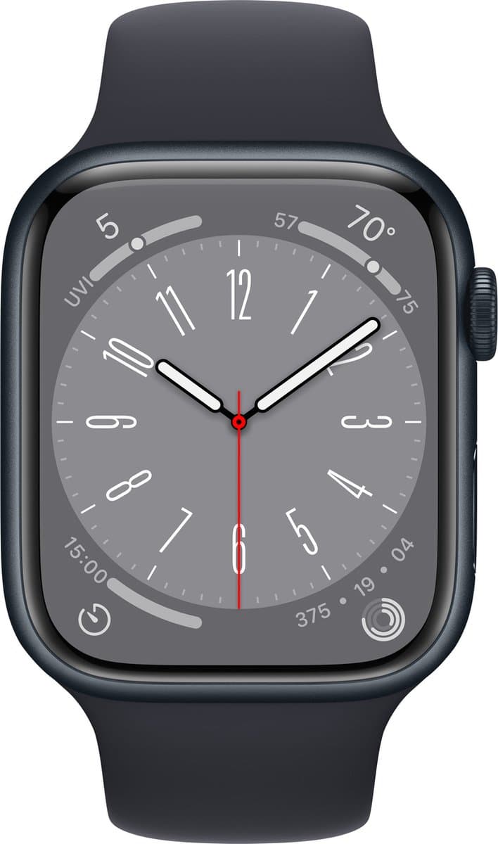Apple Watch Series 8 - 45mm - Middernacht Aluminium — afbeelding 1
