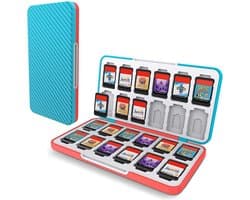BOTC 24 Slots Game card case - spel hoesje - beschermhoes - micro SD kaart houder - Silicone Slots - Blauw