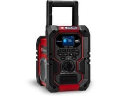 Einhell Accu Radio TE-CR 18 Li DAB+/FM/BT Solo - Power X-Change- 18V/Li-ion - 2x10 W luidspreker - DAB+ - Bluetooth/AUX/USB - Automatische zenderzoekfunctie - Verlicht TFT-display - Excl. accu en lader