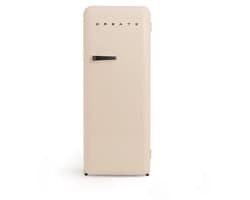 CREATE - Koelkast in retrostijl - Zand - Handvat Zwart - FRIDGE RETRO 281L