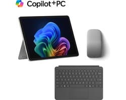 Microsoft Surface Pro - Copilot + Laptop + Pro Keyboard & Arc Muis - 12 inch Touchscreen - 16GB RAM/ 256GB SSD - Platinum