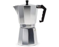 Mokapot - Waterreservoir 450 ml - Gegoten Aluminium - Zilver - Voor Gas, Elektrische en Keramische Kookplaten - Niet voor Inductie