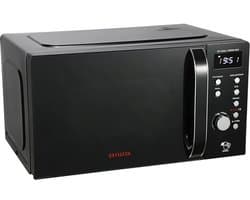 Digitale magnetron met grillfunctie - 20L - 700W - zwart - inclusief draaiplateau & rooster
