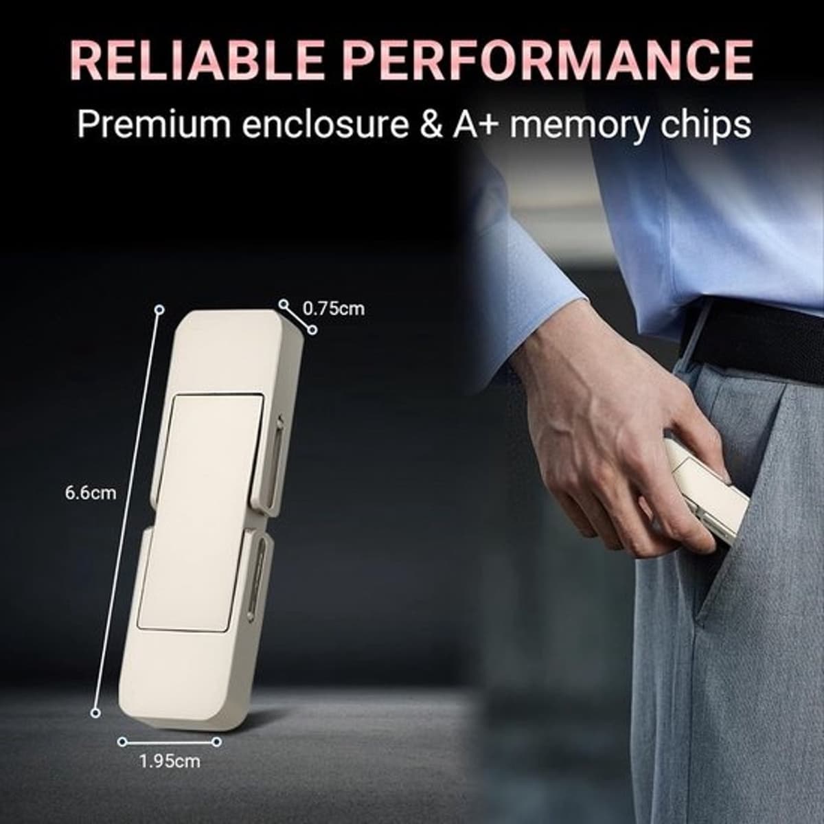 Snelle externe flashdrive - 512 GB SSD - USB-C en USB-A — afbeelding 1