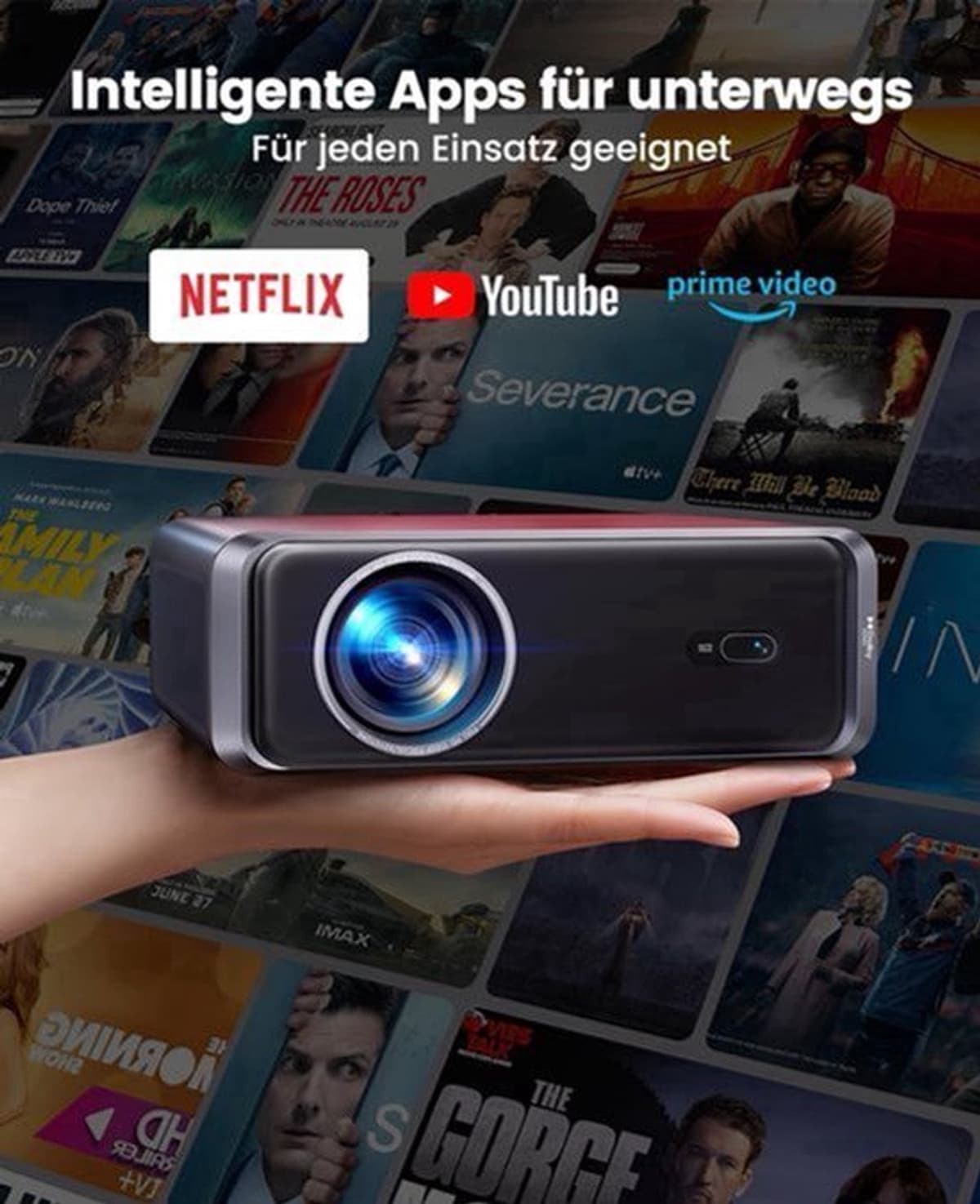 Beamer Smart - 1000 ANSI Lumen - Full HD 1080p Resolutie - LCD Scherm - Draagbaar Voor Thuisbioscoop — afbeelding 1