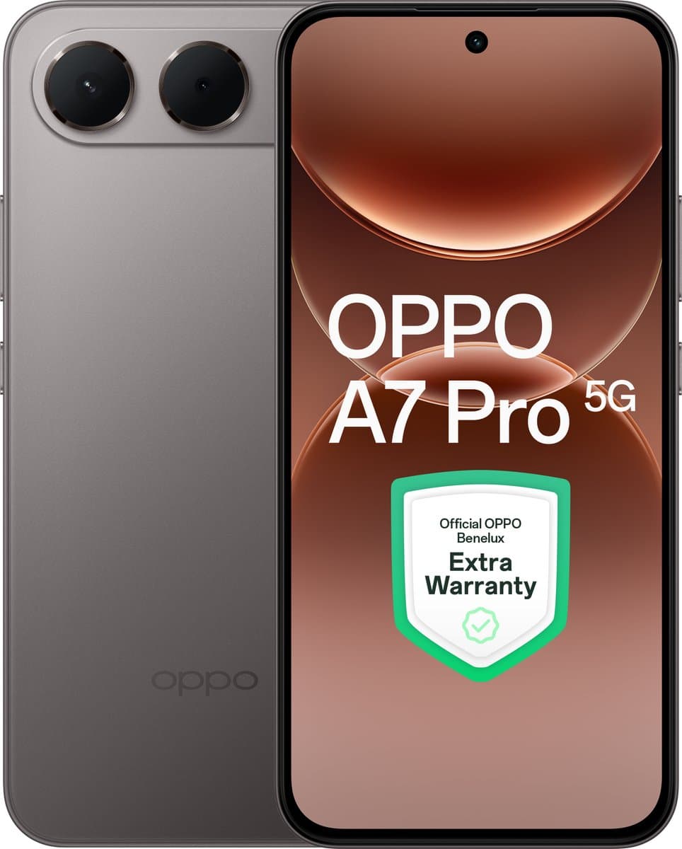 OPPO A7 Pro 5G 6 + 256GB Shine Titanium - Extra Garantie — afbeelding 1