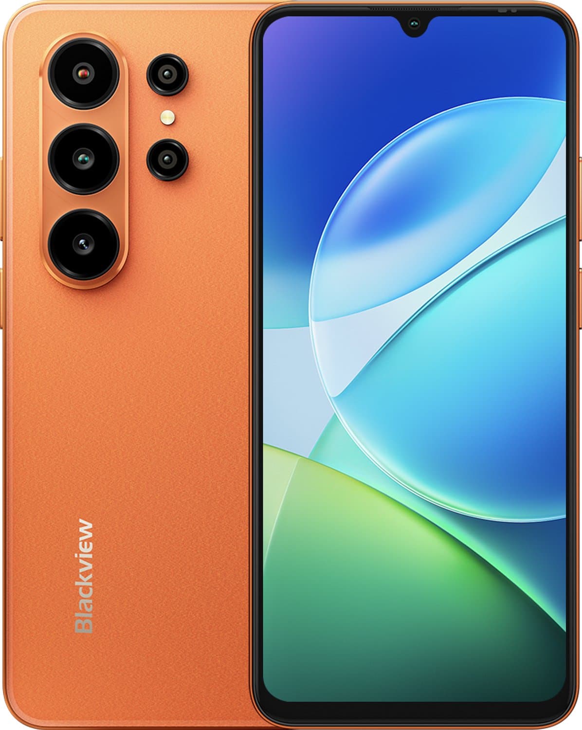 Blackview WAVE 10C Smartphone - 4G AI - DUAL SIM - 16GB RAM - 128GB ROM - Android 16 Telefoon - 6.88 inch - 5000mAh - GPS - Oranje — afbeelding 1