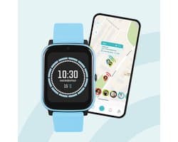 One2track Connect NEXT Blauw | GPS horloge voor kinderen | Bekijk de locatie van je kind. Stel veilige zones in. En videobellen met de leukste smartwatch voor kinderen