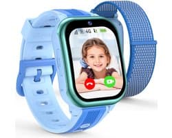 Ralio R5 Plus Smartwatch kinderen 4G met HD Camera - gps horloge kind met simkaart - 1.83 Inch HD Curved Display - GPS Tracker - Videobellen - SOS Noodoproep - Voor Jongens en Meisjes - Roze/Zwart/Blauw