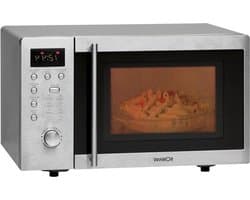 Magnetron met grill - Compacte oven - Snel eten bereiden - 8 automatische programma's - 20 liter inhoud - Zilverkleurig