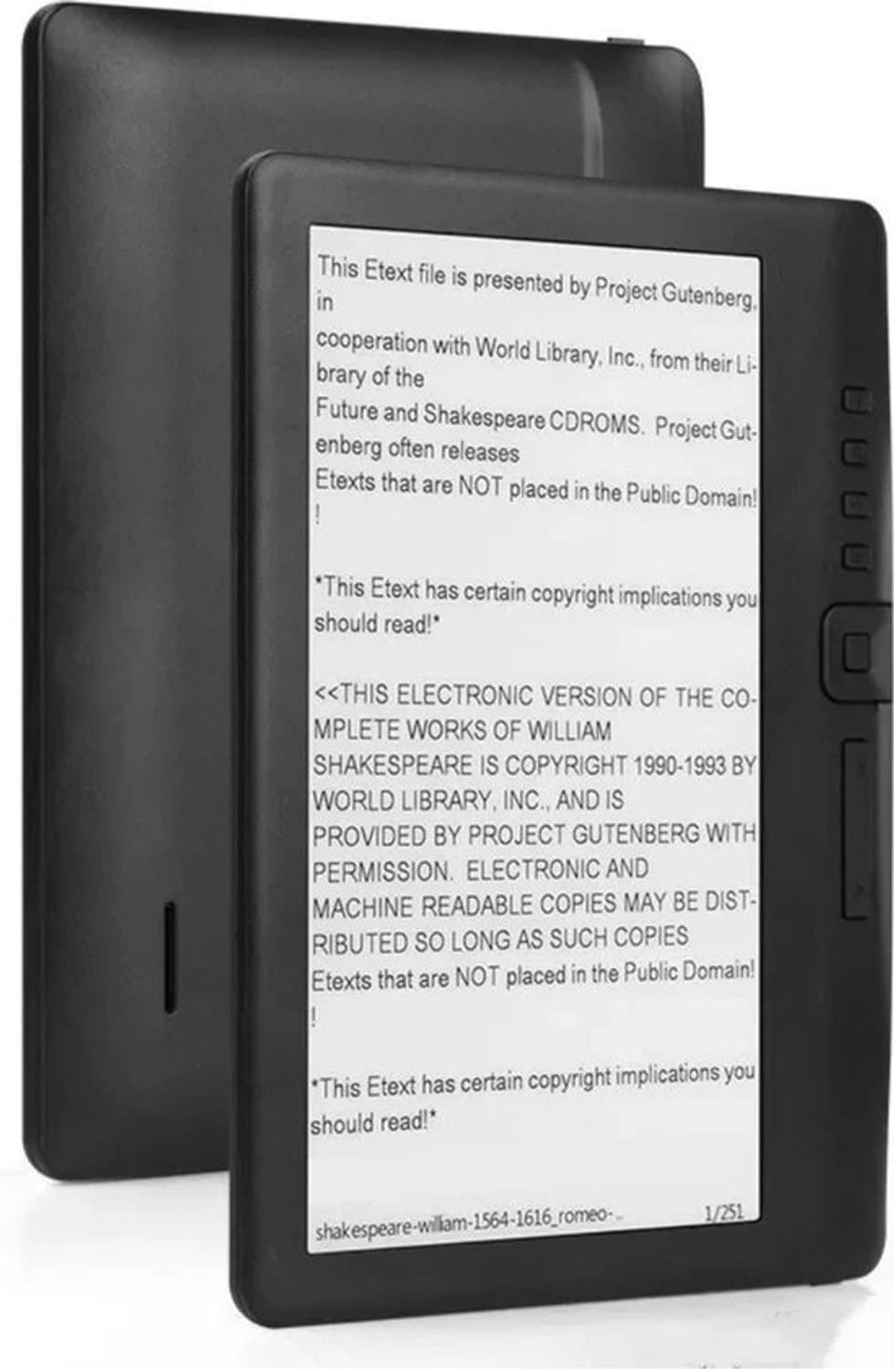 E-reader - 16 GB - 7 inch - E-readers & accessoires - Met hoes & screenprotector - Met oortjes - Luisterboeken - Zwart — afbeelding 1