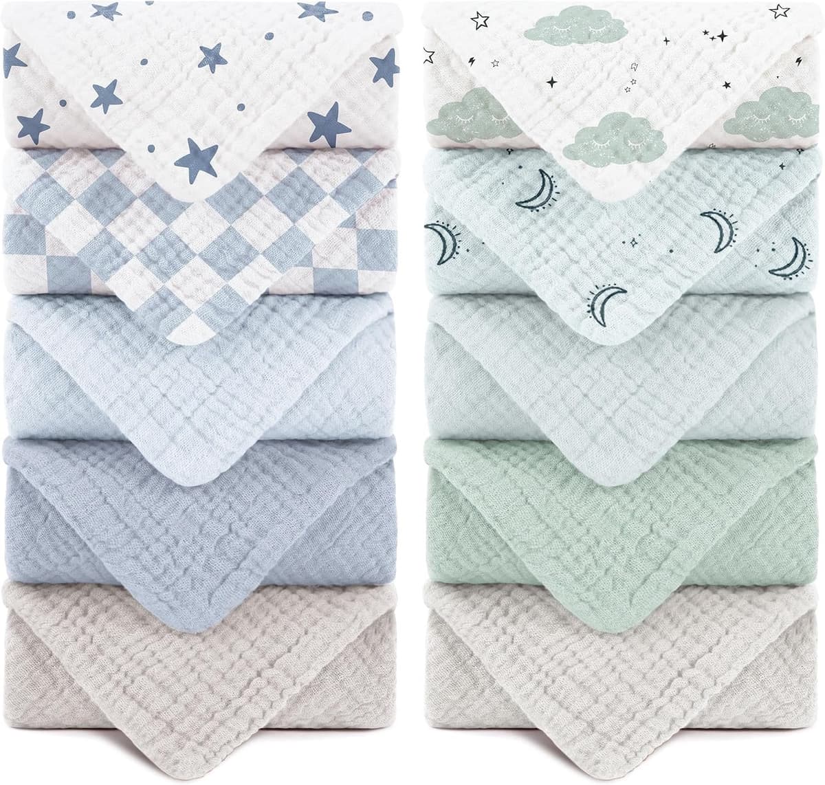 Waschlappen en spuugdoekjes, 10 stuks, 25x25 cm — afbeelding 1