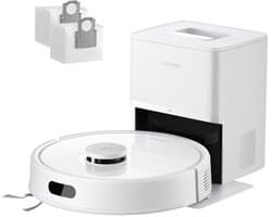 Roborock Q7 L5+ Set-Robotstofzuiger-Dubbel Anti-Tangle Systeem-8000 Pa Zuigkracht-Elektronische Watertank-LiDAR-Navigatie-Ideaal voor Tapijten en Dierenharen-Wit