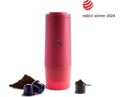 Nomious PrimeBrew Draagbare Espressomachine – Zelfverwarmend – 20 Bar – Oplaadbaar – Nespresso Capsules & Gemalen Koffie