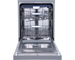 Heinner RVS Vaatwasser 60 cm — 14 Couverts, Auto-Deur Opening, Digitaal LED Display, 7 Programma's, Dual Zone, 5 Jaar Garantie — HDW-FSM60714AXD+++