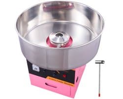 Suikerspinmachine - Elektrisch - 1000W Vermogen - Professioneel - RVS Kom - Met Suikerschep - Opberglade - Roze