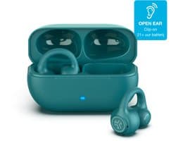 JLab Flex Sport Draadloze Oordopjes - Bluetooth Oortjes Draadloos - 21 uur Batterijduur - IPX4 Waterbestendig - Open Ear Clip on Design - Aanpasbare EQ3 - Sport Oortjes Hardlopen - Fitness - Groen