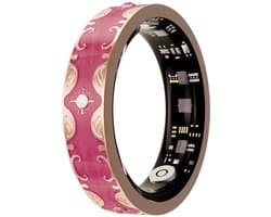 WizBay Premium Select® Bohemian Smart Ring - Rose Red - Hartslag, Slaap en Zuurstofmeting - Activiteitstracker - Maat 7