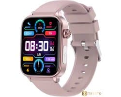 TRESTO - GlucoWatch - ECG Hartslagmeter - horloge - meter - Smartwatch - Lichtroze