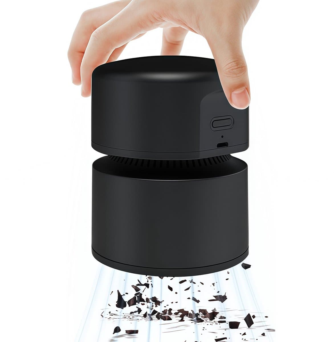 Kruimeldief - Bureau stofzuiger - Mini stofzuiger - Tafelstofzuiger - Bureaustofzuiger - Draadloze stofzuiger - Mini-stofzuiger - Draadloze stofzuiger - USB-oplaadbaar - 360° draaibaar - Tot 120 minuten accuduur - Voor scholen - Voor kantoren — afbeelding 1