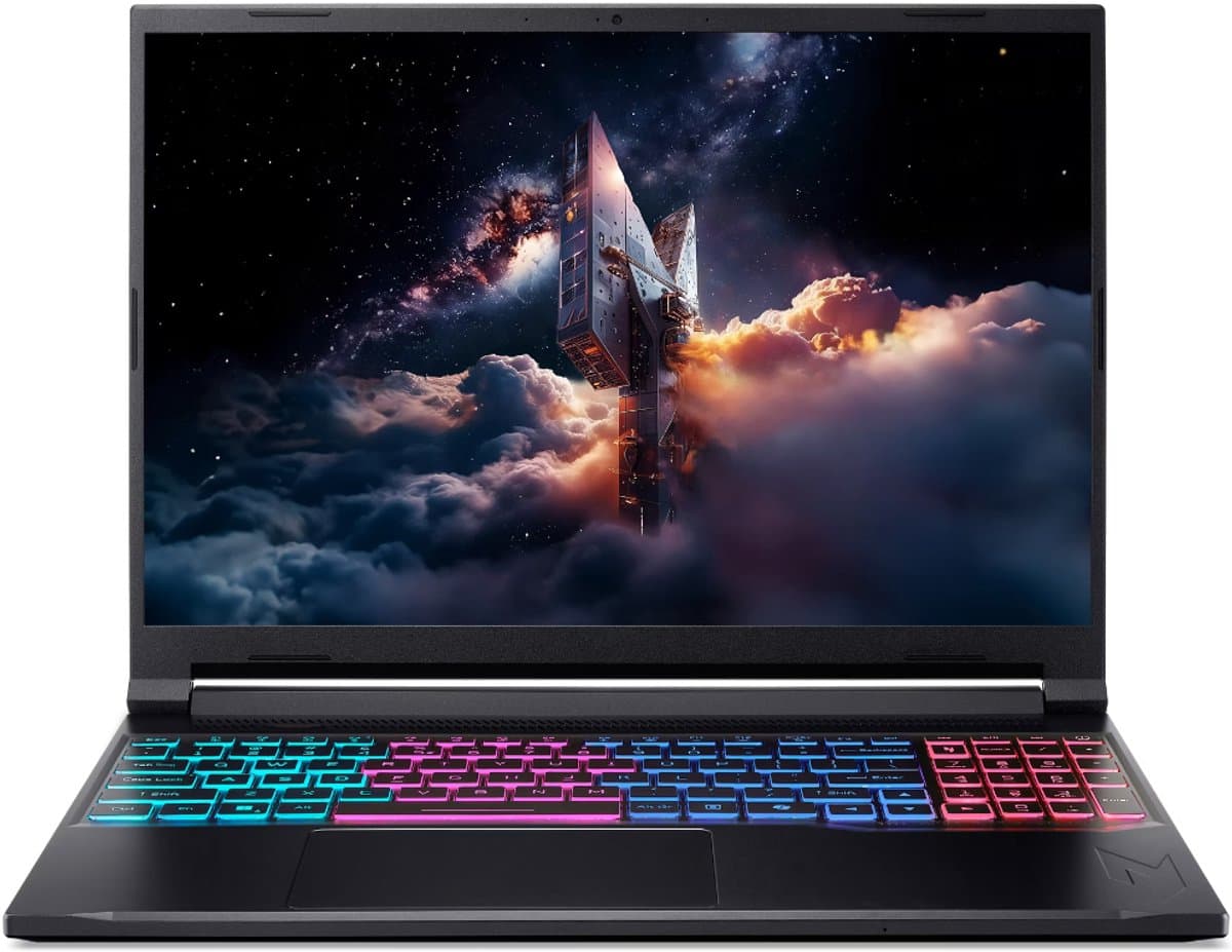 Acer Nitro V 16S AI ANV16S-41-R9U6 Copilot+ PC AMD Ryzen AI 7 260 Laptop 40,6 cm (16") WQXGA 16 GB DDR5-SDRAM 512 GB SSD NVIDIA GeForce RTX 5060 Wi-Fi 6E (802.11ax) Windows 11 Home Zwart — afbeelding 1