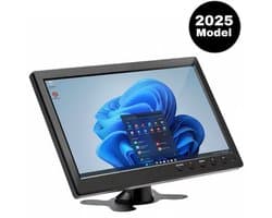 Milova Mini-monitor - 10.1 inch HD LCD-scherm - HDMI VGA AV USB BNC en DC 12V. invoer - Automonitor - Ondersteuning desktop - Secundair scherm
