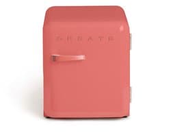 CREATE - Koelkast in retrostijl - Terracotta - Handvat Terracotta - FRIDGE RETRO 48L