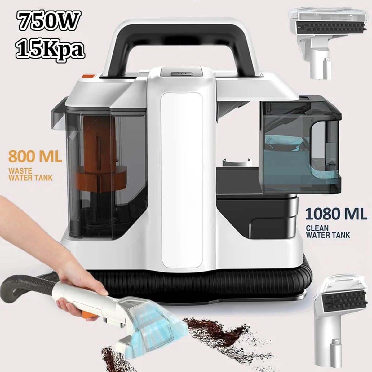 Vlekkenreiniger - 750W Tapijtreiniger - Reinigingsmachine - Bank Reiniger — afbeelding 1
