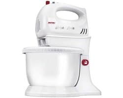 MPM - Mixer met Roterende Mengkom 3,5 Liter - 5-stapsregeling en TURBO-functie - Handmixer - Keukenmixer - Blender - 750W